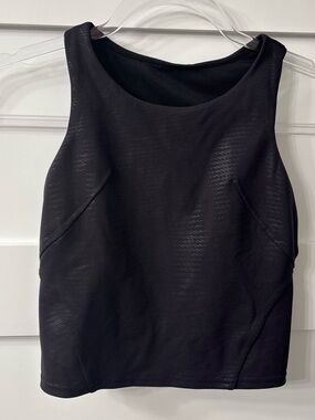 lululemon athletica Invigorate Black Sleeveless Crop Tank